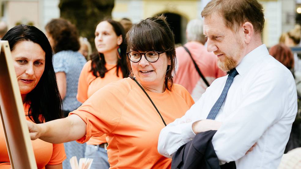Ministerpräsident Kretzschmar besucht unseren Stand